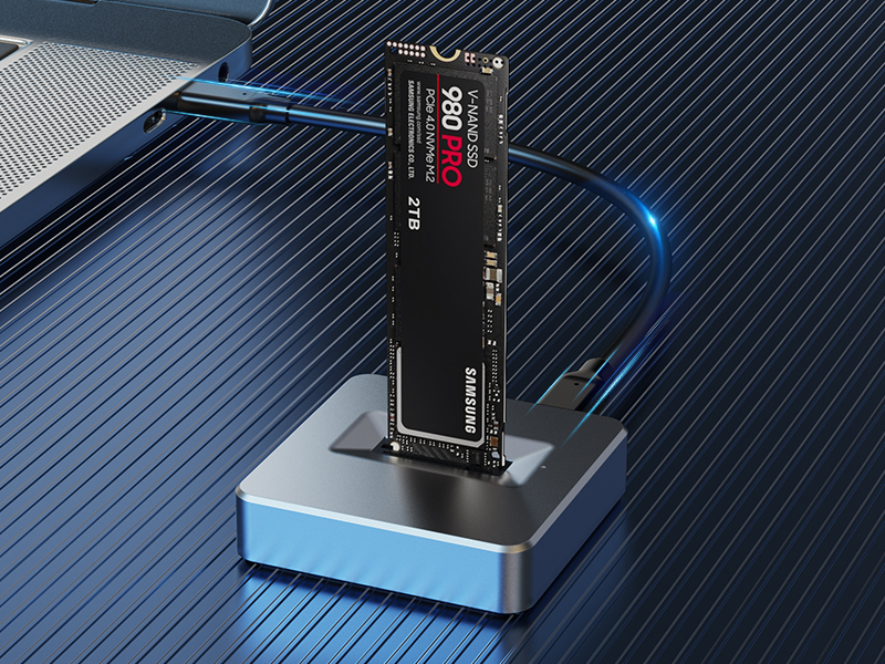 NVME to USB Docking Station,ACASIS M.2 SSD to USB Adapter Portable