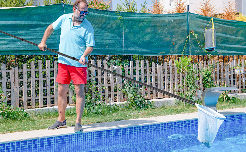 DOBEN Pool Pole Carbon Fiber, Telescopic Pool Pole 4.5 to 15 Feet, Professional