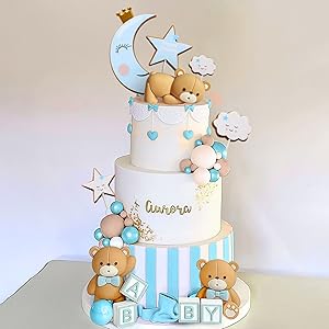 Blue Bear Cake Decoration