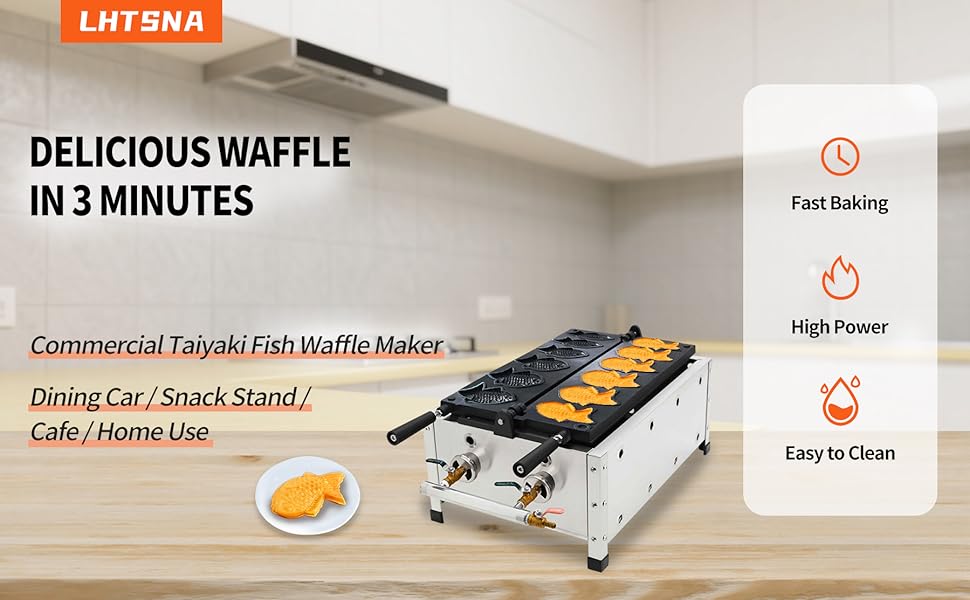 Commercial Taiyaki Fish Waffle Maker