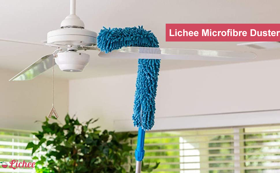 Microfibre Duster for Home Cleaning Floor, Wall and Ceiling Flexible Broom, SPN-RECPP