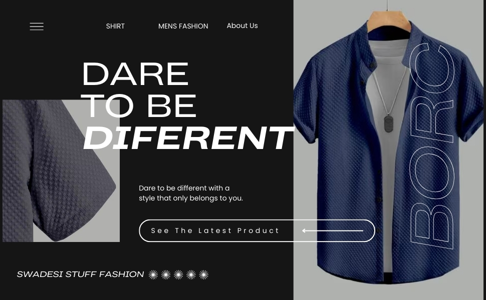 SWADESI STUFF Shirt for Men's | Men Stylish Shirt | Men Polycotton Shirt | Men's Regular Fit | 