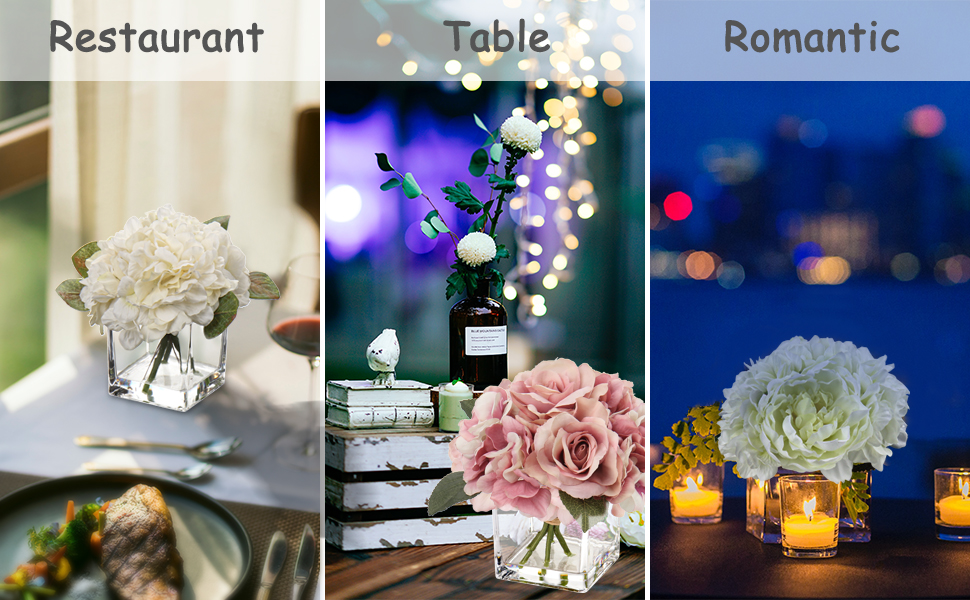 Fake Flowers with Vase Hydrangea Artificial Flowers in Vase Peony Faux