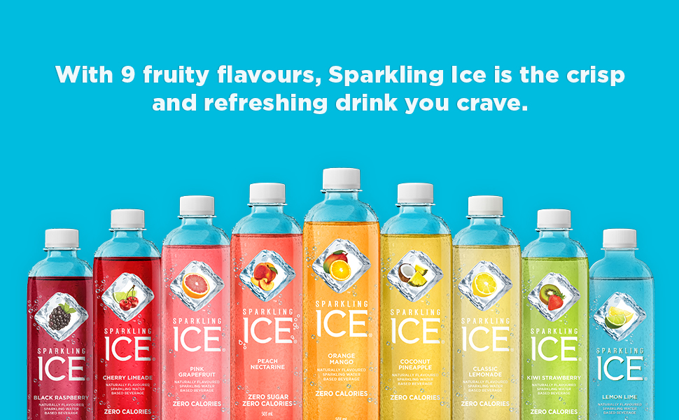 Sparkling Ice Lemon Lime flavoured sparkling water with zero sugar and