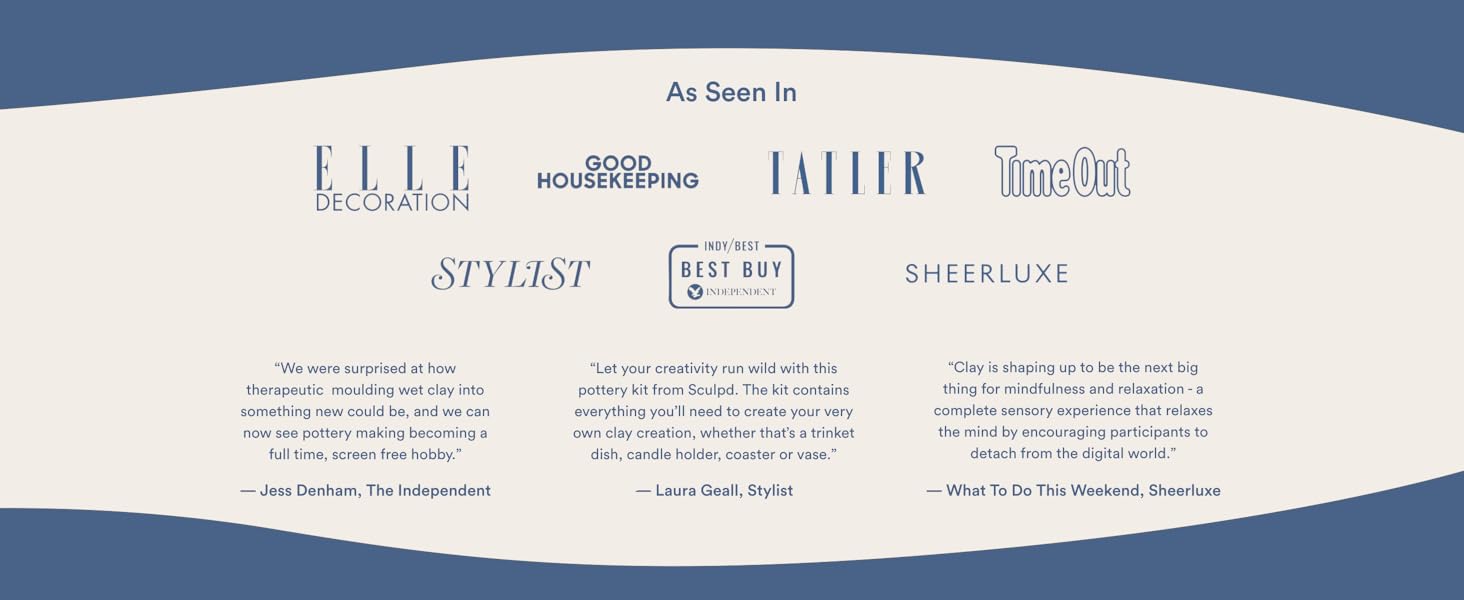 SCULPD Pottery Kit, AirDry Clay Starter Kit for Beginners with Matte