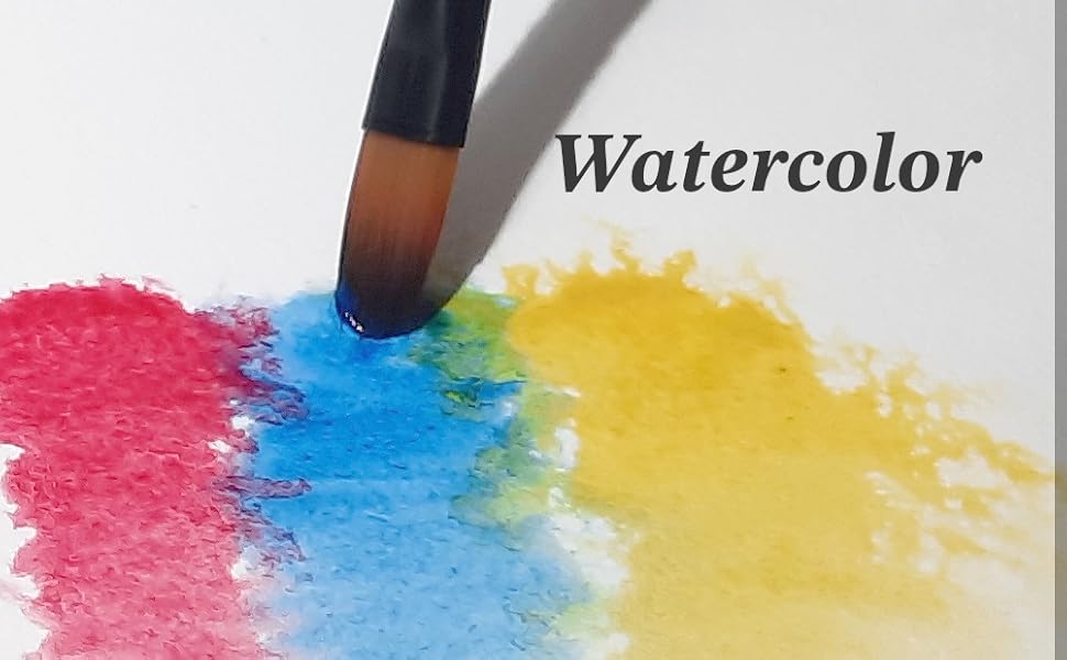 BrightCraft 12 Filbert Paint Brushes for Watercolor, Oil, Acrylic. 12