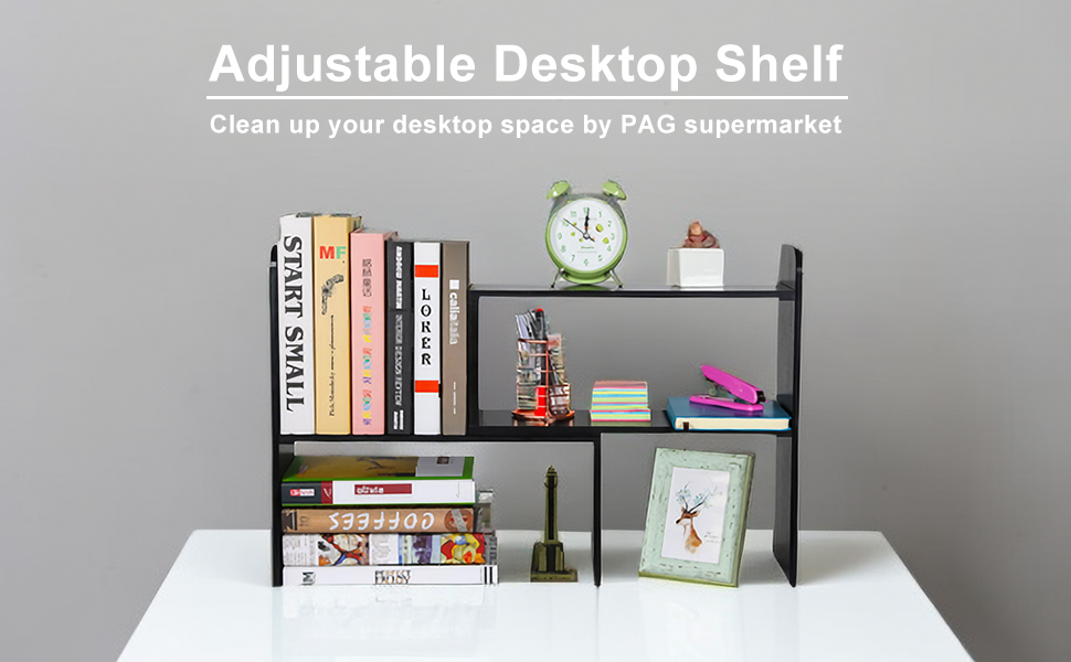 PAG Desk Organizer Desktop Shelf Adjustable Countertop