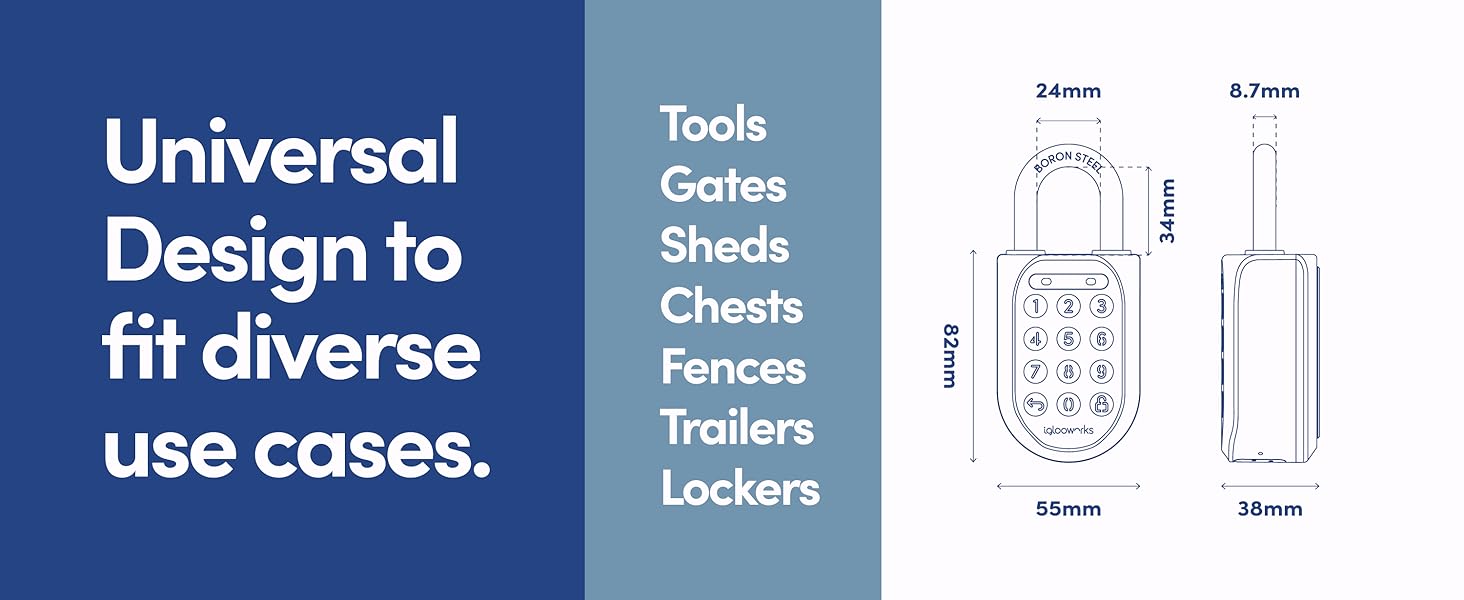 Igloohome SP2E smart padlock no wifi activity logs weather proof