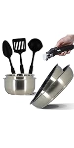 MENASTYL Batterie de cuisine inox amovible 6 pièces IRIS 3 poêles 2 casseroles poignée sécuritaire tous feux Acier inoxy 900a997e 5f07 4d28 Bce7 079392010db4. CR471,0,910,1820 PT0 SX150 V1