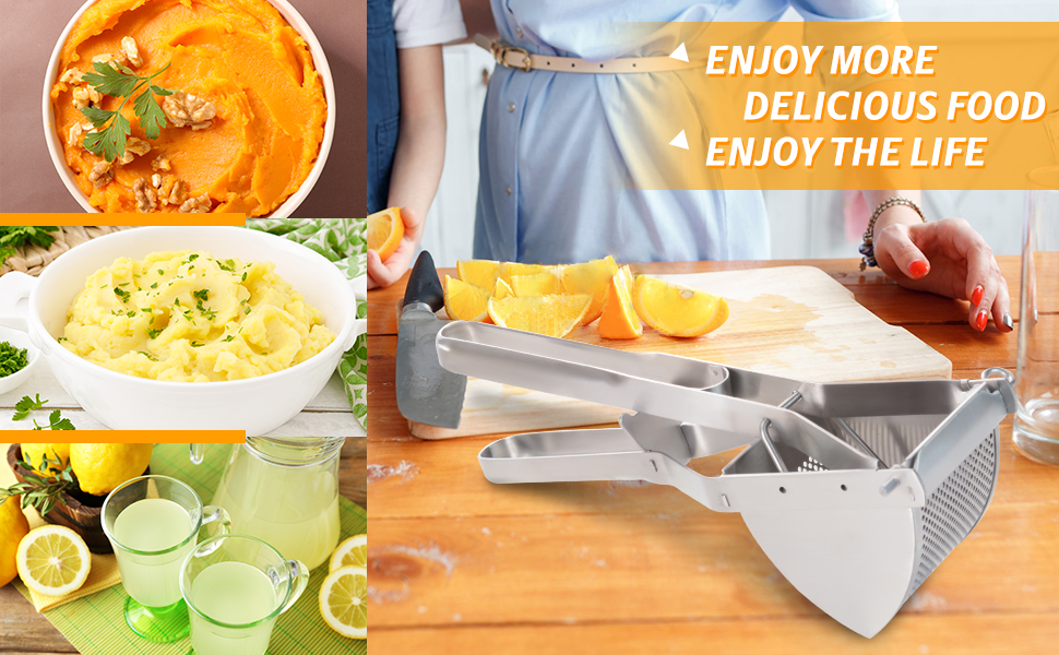 YOSTAR Potato Ricers, Stainless Steel Potato Ricer for