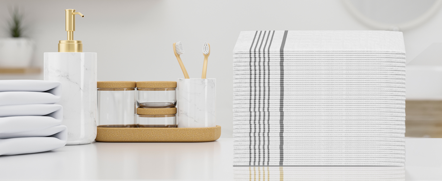 silver table paper napkins