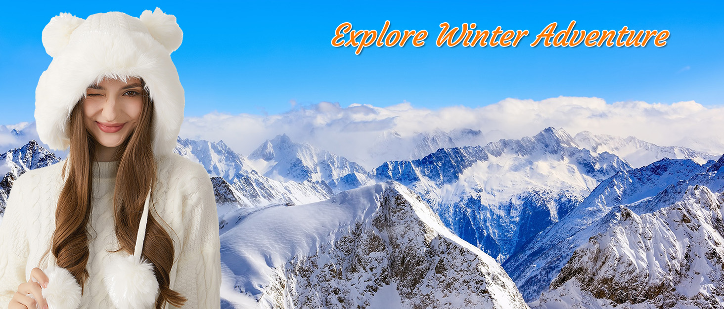 Women Winter Peruvian Cover Ears Beanie Hat Ear Flaps Sherpa Ski Snow Knit Fleece Lined PomPoms