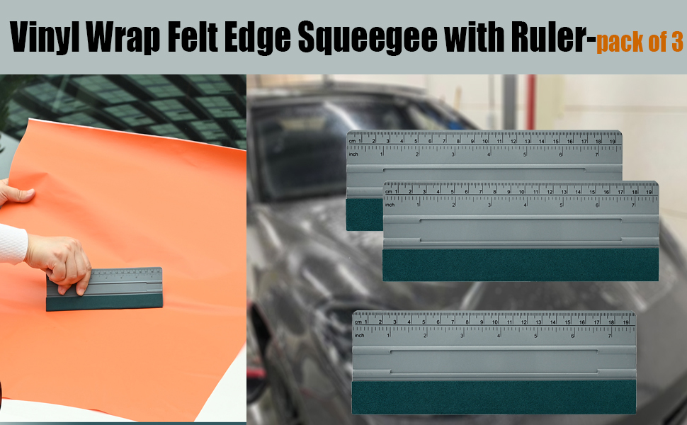 Gomake Vinyl Wrap Squeegee for Vinyl with Ruler and Micro