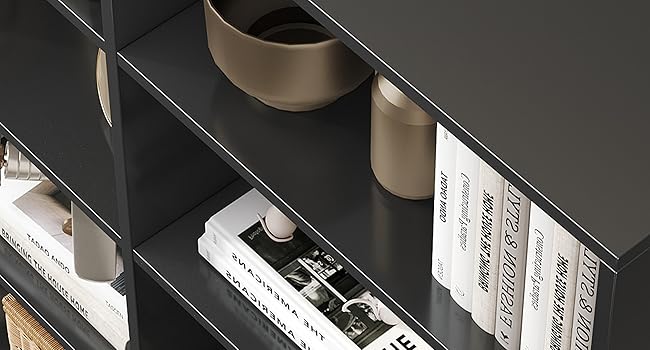 Tall black bookshelf