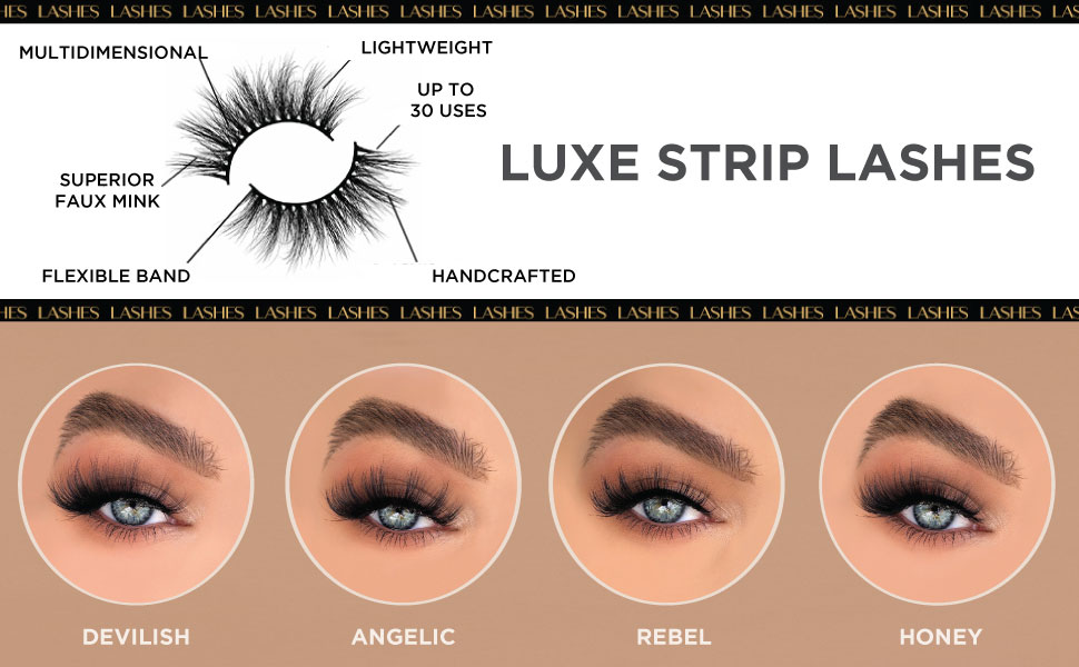 Luxe Faux Strip Lashes by Lavaa Beauty