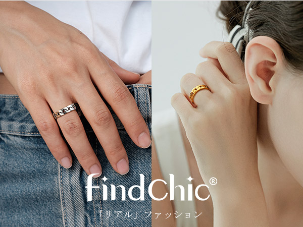 Amazon | [FindChic] リング レディース ゴールド 18金めっき