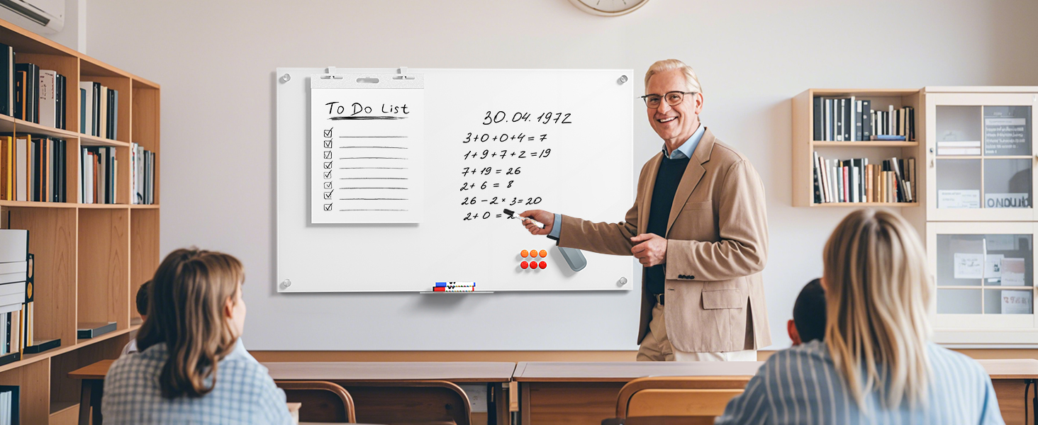 glass white boards for walls