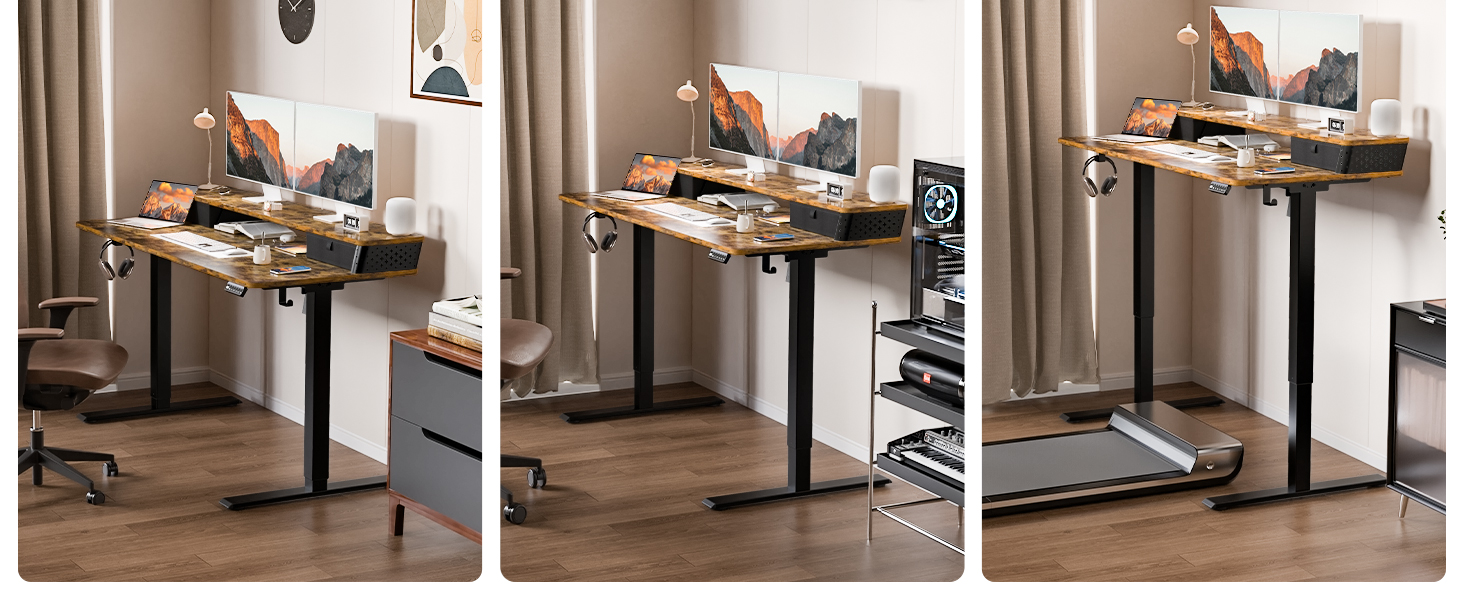 standing desk with drawers