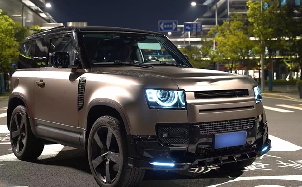 Land Roverディフェンダー　 フロントリップスポイラー Amazon | 2020-2024 ディフェンダー 90 110 130向け フロント