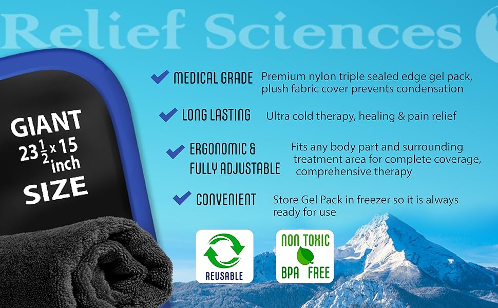 Cold compress with cover provides therapy healing and relieves pain and stores in the freezer