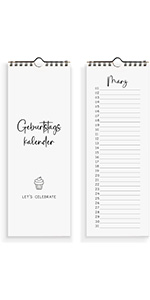 Geburtstagskalender jahresunabhängig immerwährend ohne