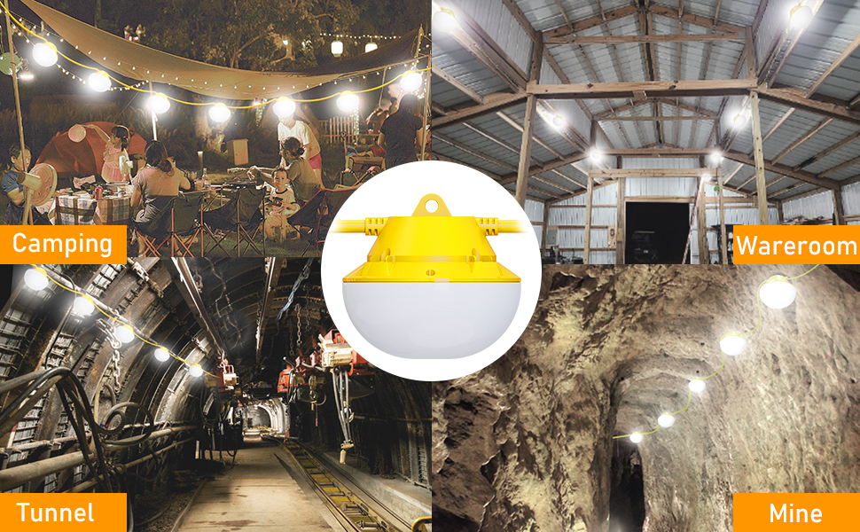 LED Construction String Lights work string light temporary light emergency lights waterproof light