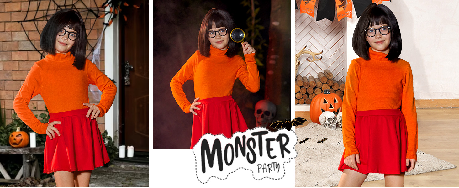 girls orange costume