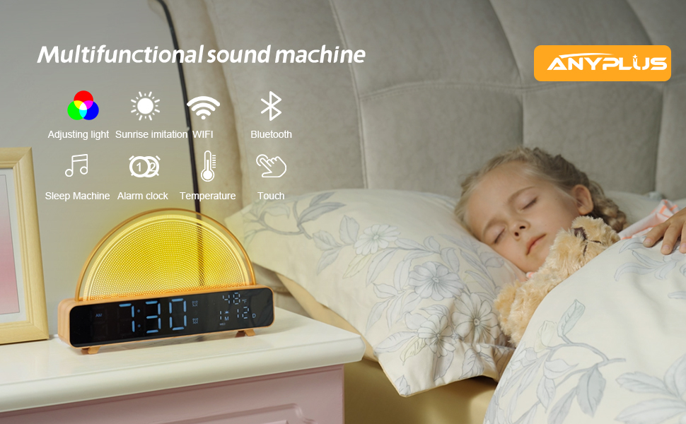 ANYPLUS Sunrise Alarm Clock Wake Up Light for Kids