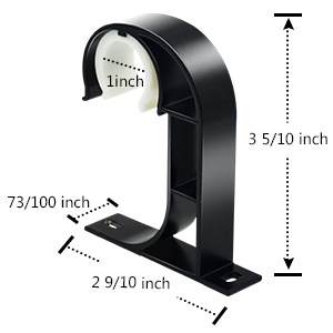 curtain rod brackets 1 inch curtain bracket 5/8 inch curtain rod support 7/8inch curtains brackets