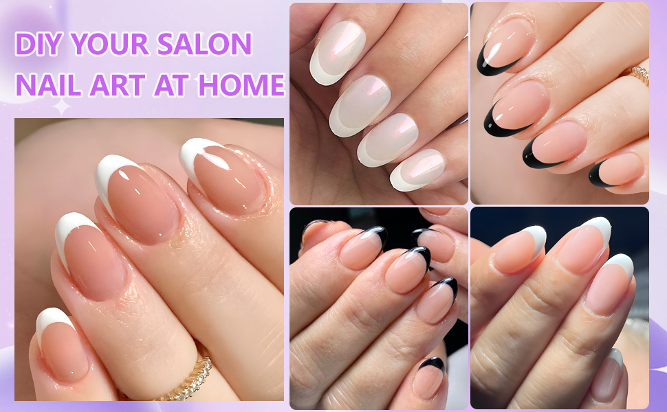 french tip press, black french tip nail, short fake nail, french tip press on nails, french nail
