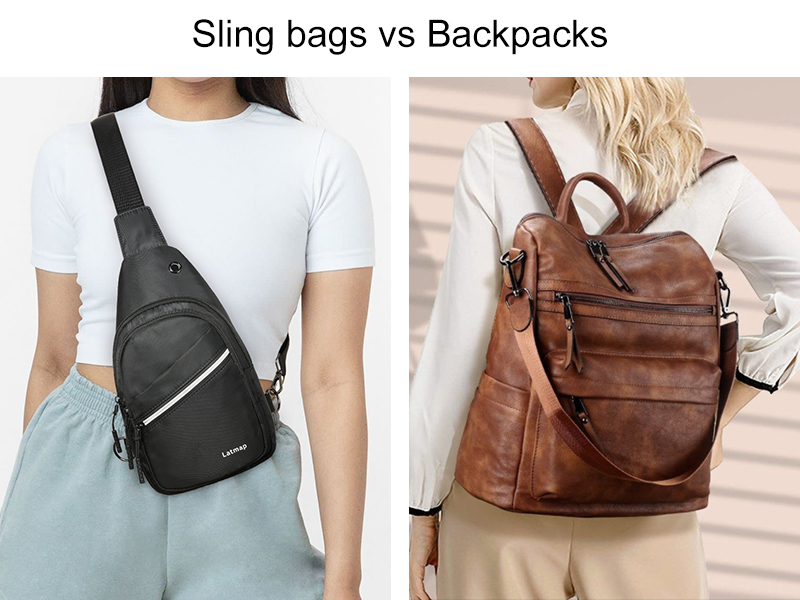 sling backpack purse for women