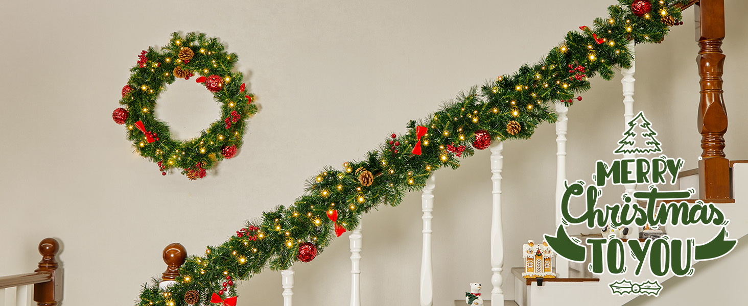 outdoor garland with lights