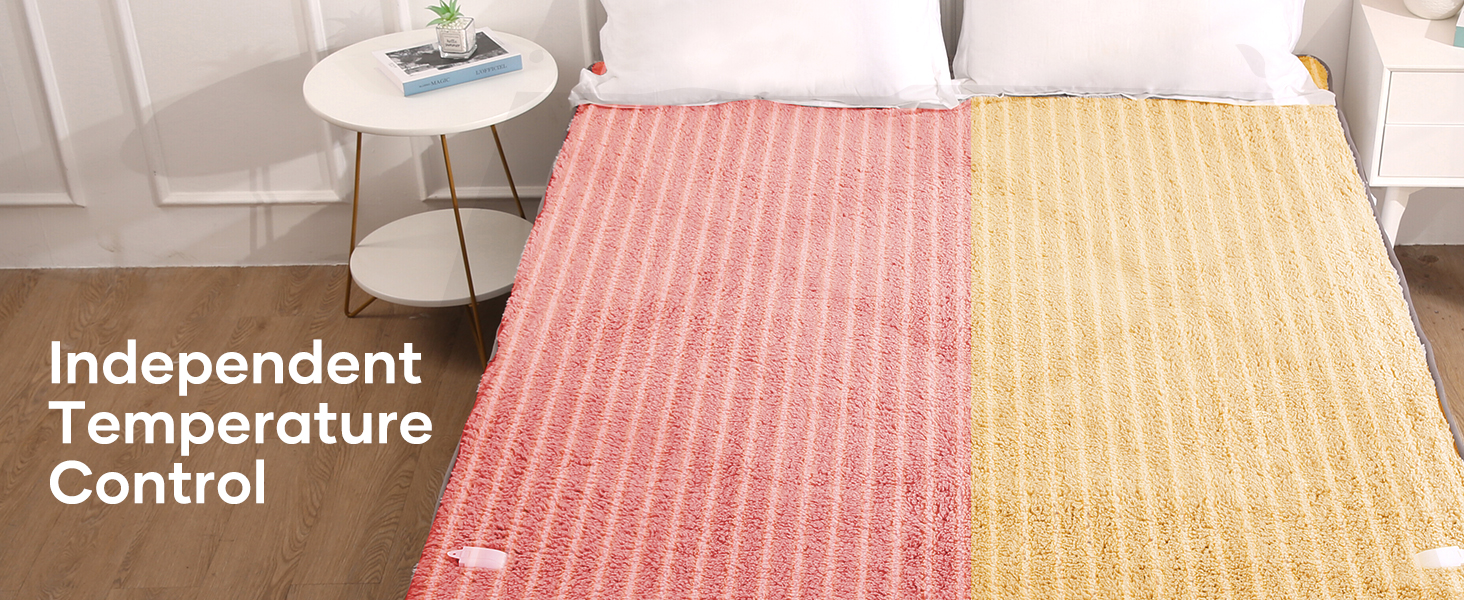 Heated Mattress Pad Queen Size 60"x80", Electric Underblanket Mattress Soft