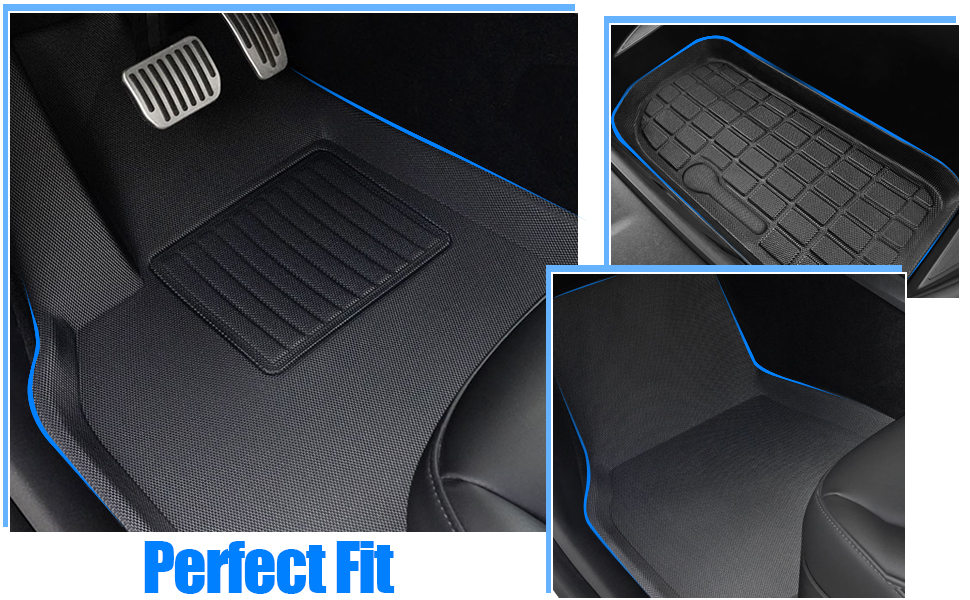 Tesla Model Y Floor Mats 6pcs All Weather Floor Mats for