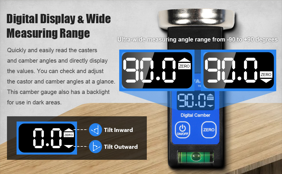 DIGITAL DISPLAY & WIDE MEASURING RANGE
