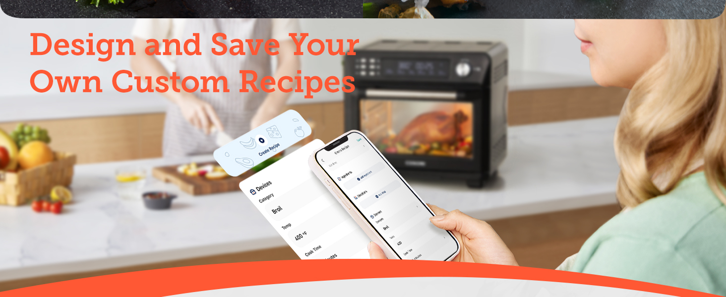 design and save your own custom recipes