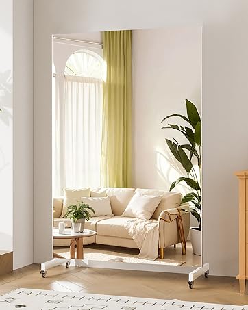 スタンドミラー　ダンス　振り付け確認用 Amazon.co.jp: BRIVUE 割れない鏡 全身 姿見 キャスター付き