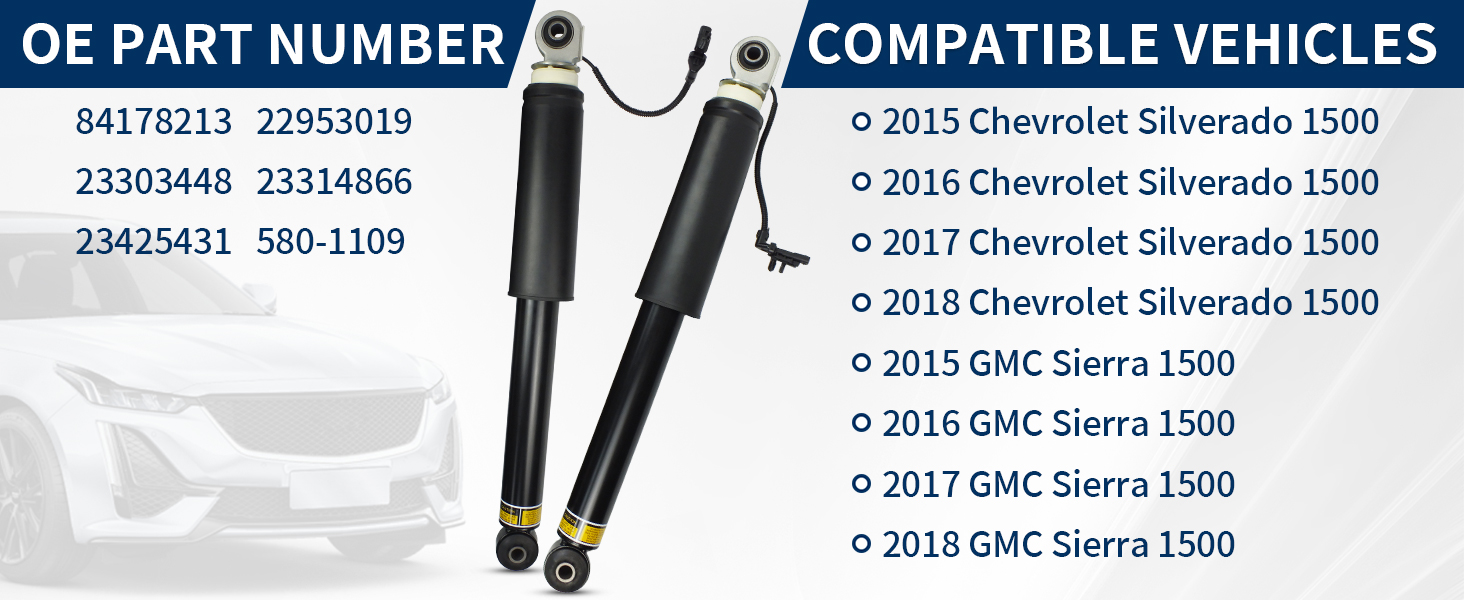 84178213 Rear Magnetic Shock Absorber for Silverado 1500, GMC Sierra 1500 22953019 23303448