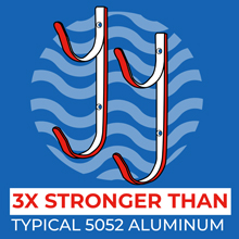 Will hold 3X the weight of most aluminum hangers