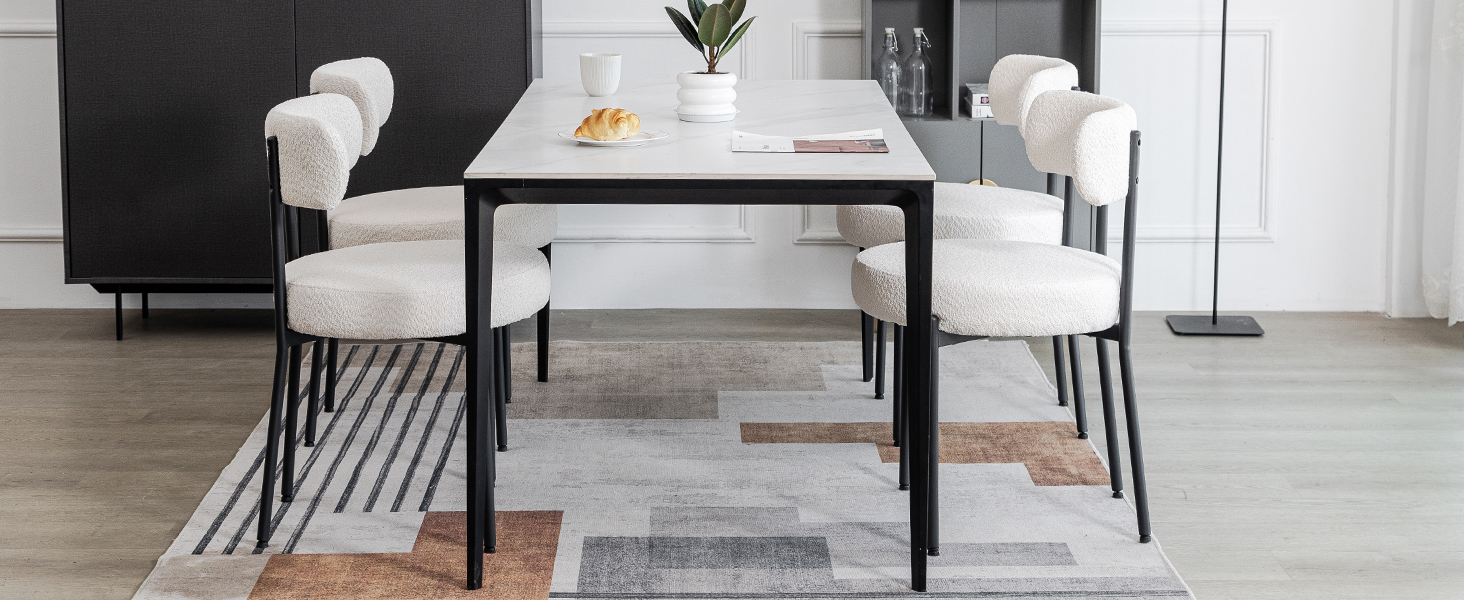 White dining chairs