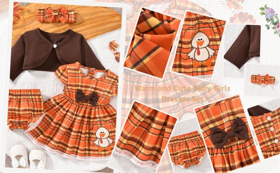 Preemie Girl Thanksgiving Premature Baby Turkey Outfit Brown