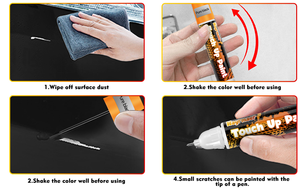 Touch Up Paint for Cars 2 Packs, 2In1 Automotive Touchup