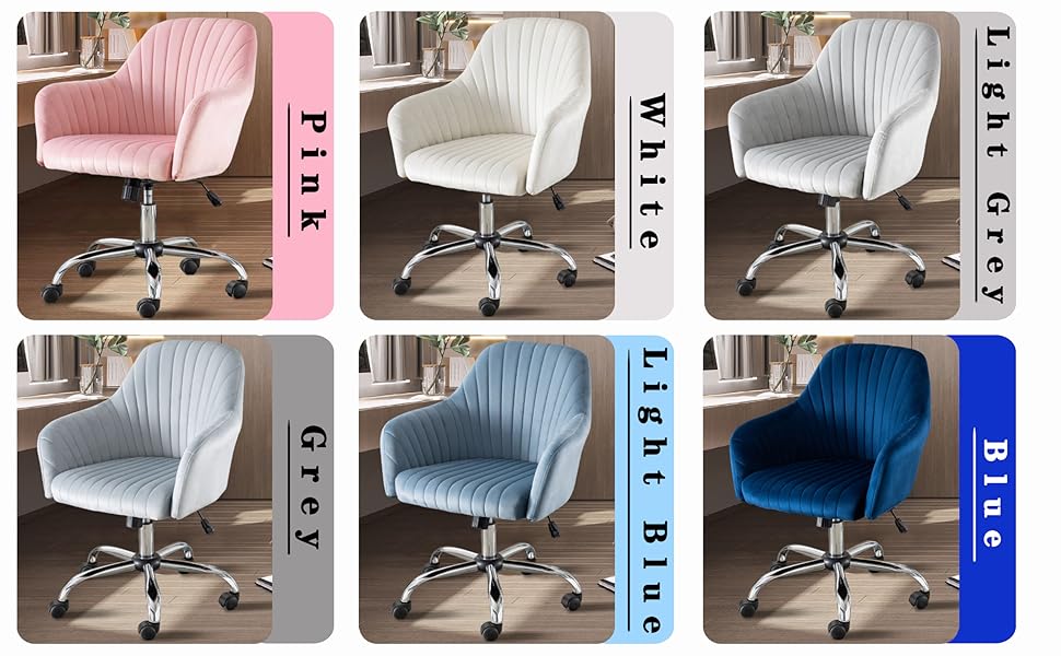 Anwickhomk Pink Vanity Desk Chair Comfy with Back and