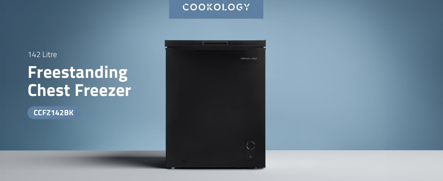 Cookology CCFZ142BK Freestanding Chest Freezer 142 Litre Capacity