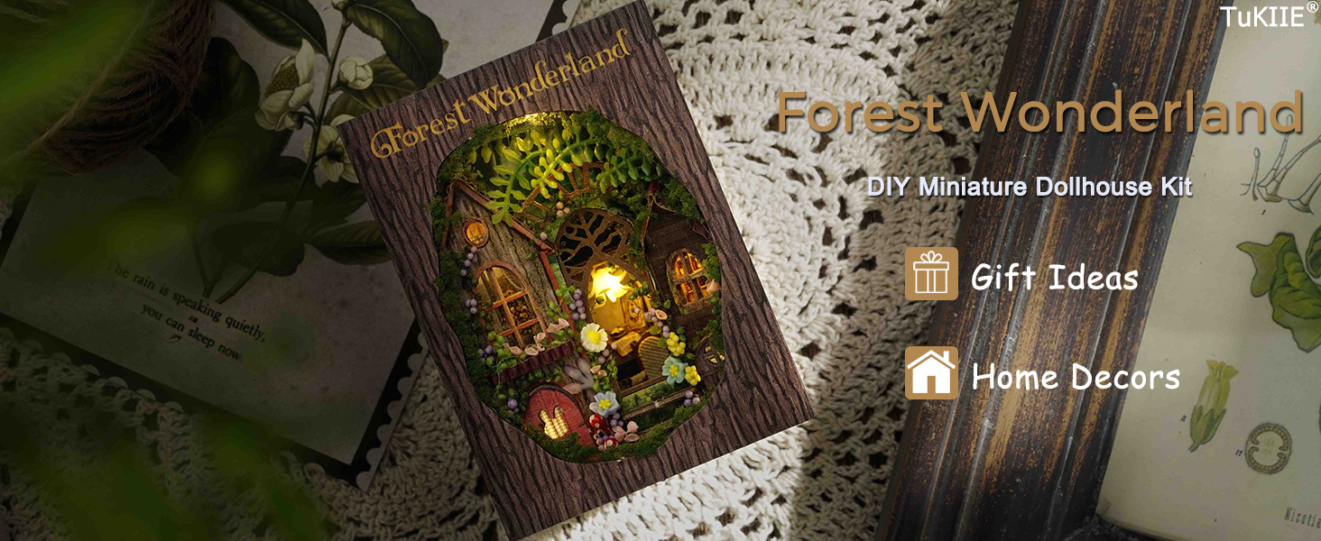 diy miniature dollhouse kit forest wonderland