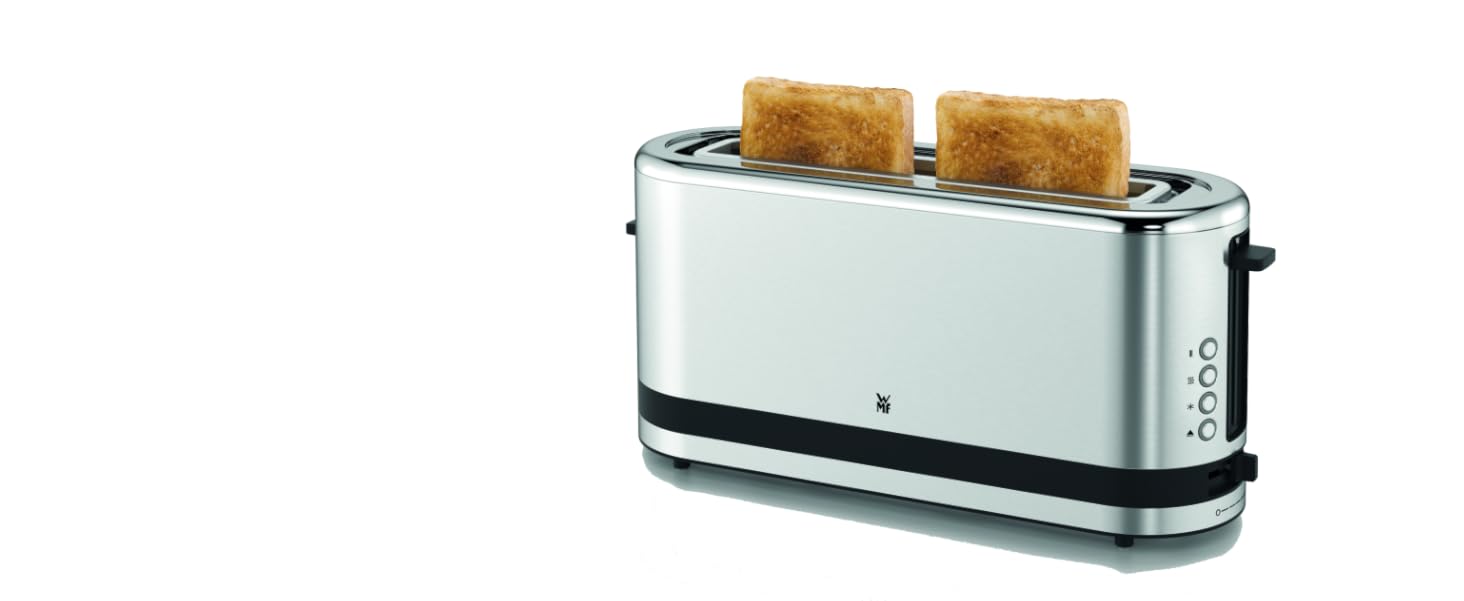 WMF Küchenminis Toaster Langschlitz mit Brötchenaufsatz, 2 Scheiben