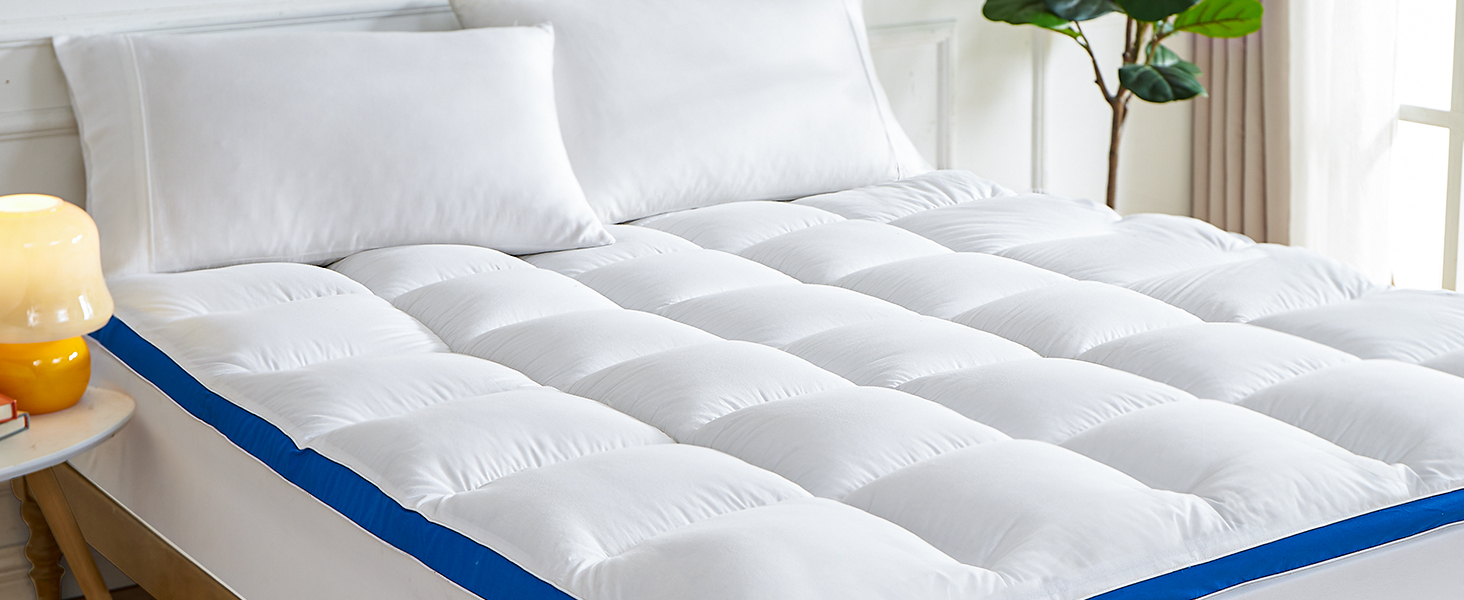 CYMULA Mattress Topper Full XL Size, Mattress Pad Cover for
