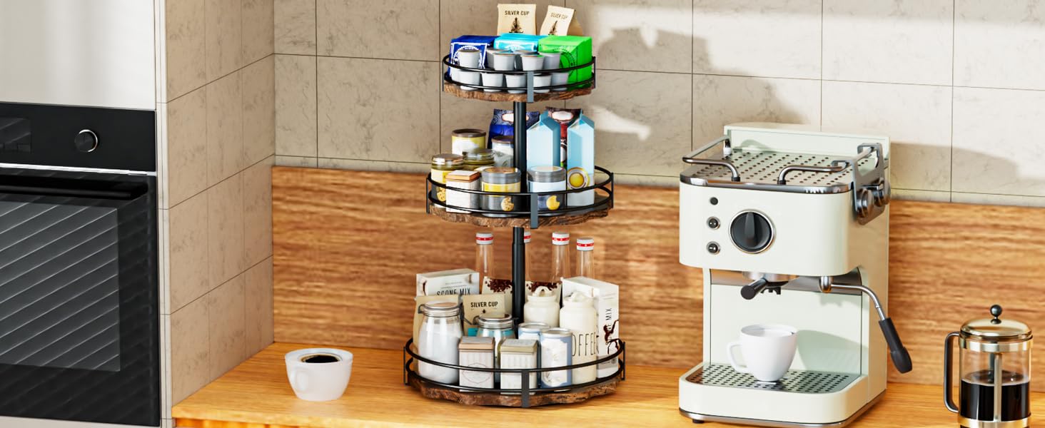 Heavy-Duty 3-Tier Lazy Susan Organizer