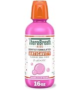 TheraBreath Kids Anticavity Fluoride Oral Rinse, Strengthens Teeth & Enamel, Alcohol Free & Dye F...