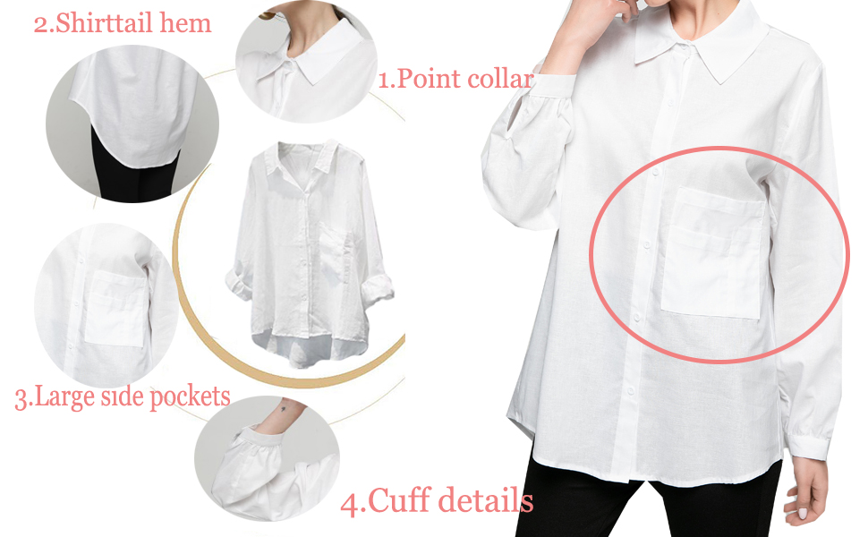 Minibee linen shirts women